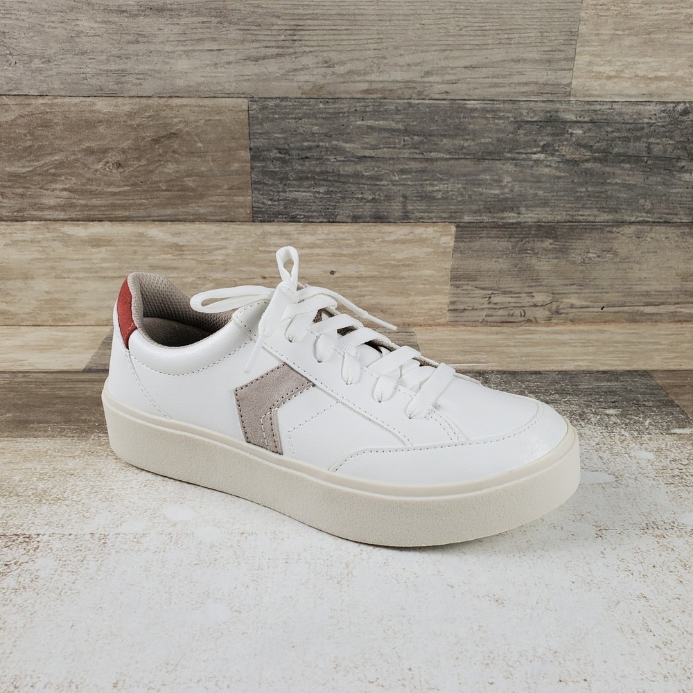Dr. Scholl's Madison Womens Shoes Sz 6 M Clean White Suede Lace-Up Sneakers